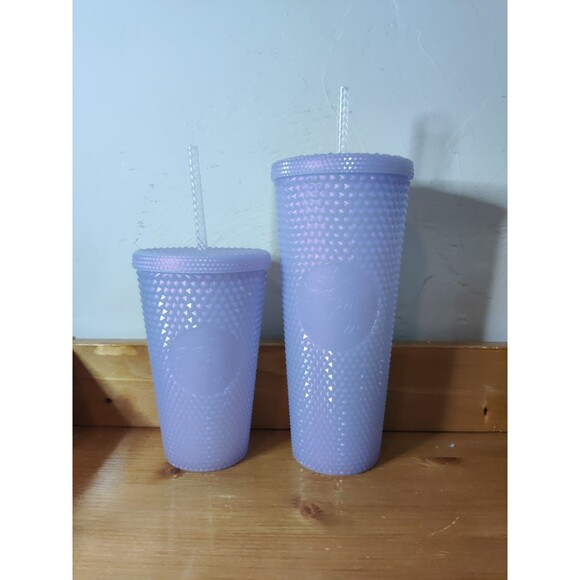 Starbucks 2021 Winter Icy Lilac Bling Studded Cold Cup Tumbler 16oz & 24oz - Picture 1 of 7